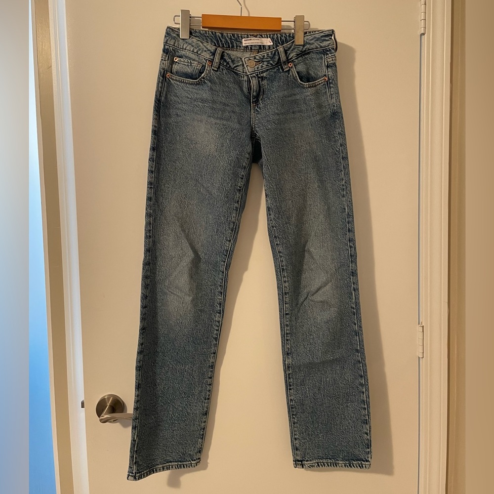 Garage low-waisted straight leg jeans